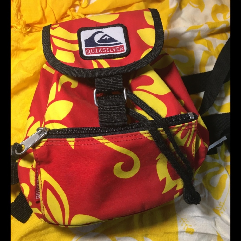 🌴🍍QuikSilver Hawaiian Print mini backpack GUC.